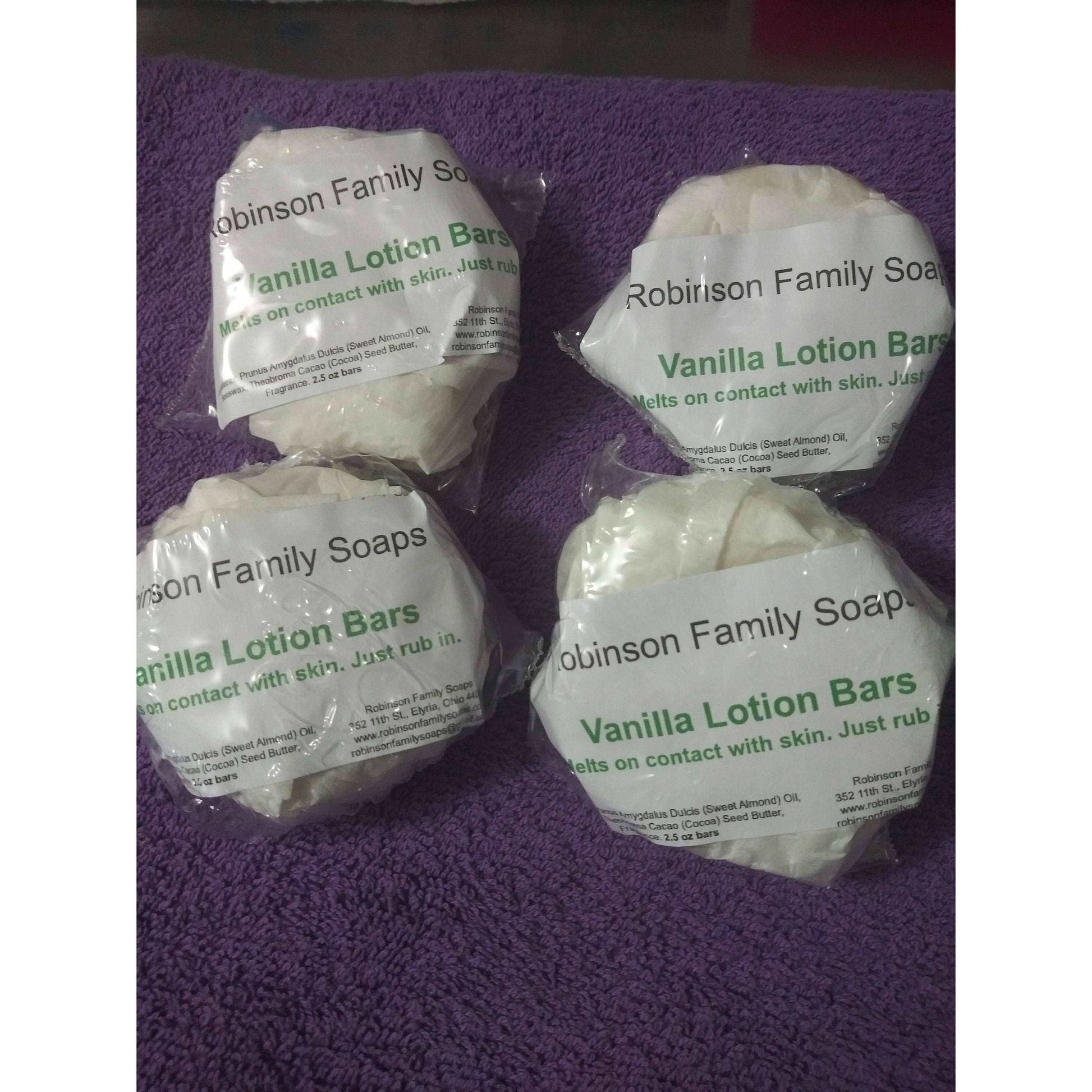 Solid Lotion Bars/Massage Bars/Body Butter Bars Lotion & Moisturizer Robinson Family Soaps   
