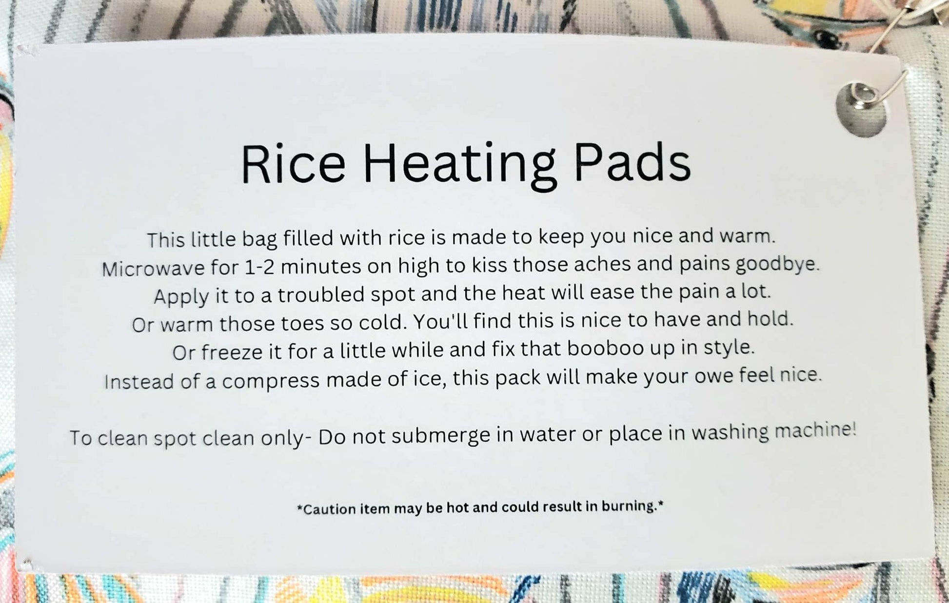 Heat/Freeze Rice Pads Rice Heating Pad Kristin Corner   